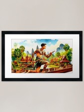 Listing image for Serenity and strength in South Asia Framed Wall Art Poster Canvas Print Picture