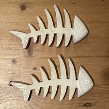 Listing image for 2x 3D Fish Skeleton Models (Crafting Handmade Wall Mount Novelty Sea Marine Art)