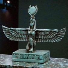 Listing image for Ancient Egyptian Artifacts RARE AUTHENTIC WINGED STATUE Of Egyptian Goddess Isis