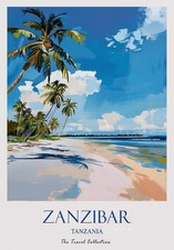 Listing image for 1 Tanzania Travel Poster Set, African Travel Prints, Zanzibar Art, Tanzania Post