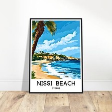 Listing image for Nissi Beach Travel Print Poster Cyprus Lover Gift