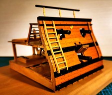 Listing image for 1/48 Scale Pear Wood Ancient Ship Model Kit Fleuron 1729 Deck Cannons DIY Build