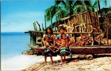 Listing image for San Blas Islands Panama Postcard Guna Yala Indigenous People Mola Art
