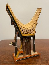 Listing image for Handcrafted Miniature Tongkonan Toraja House Sulawesi Indonesia Folk Art Model