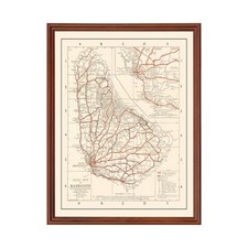 Listing image for Old Map of Barbados 1956 - Vintage Barbados Art Wall Decor