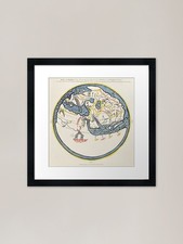 Listing image for Manuscript of Indian Ocean 1807 Fra Framed Wall Art Poster Canvas Print Picture