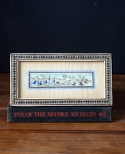 Listing image for Wall Painting Frame Antique Of Wood Mosaic Persian Home Decor Middle East 1940s