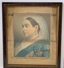 Listing image for ANTIQUE QUEEN VICTORIA FRAMED PRINT VICTORIAN 1887 GOLDEN JUBILEE ROYAL PORTRAIT