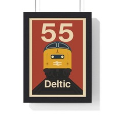 Listing image for Class 55 Deltic Train Poster Retro Railway Wall Art Print Gift