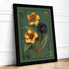 Listing image for Study in Bloom Botanical Framed Wall Art Print Home Decor Ready to Hang