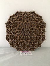 Listing image for Henna Flower Multi Layered Mandala - Sacred, Ethnic, Spiritual, Yoga Wall Decor