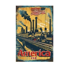 Listing image for 250 Years of America - USA Industrial Heritage and Railroads - POSTER 20"x30"