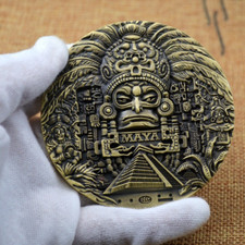 Listing image for Symbolic Maya Civilization Metal Coin - Collectible Keepsake