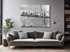 Listing image for Canvas Picture Wall Art Print Men Lunch on Girder New York Framed Iconic History