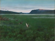 Listing image for Theodor Kittelsen Twelve Wild Ducks 1897 Norwegian Folklore Landscape Romantic