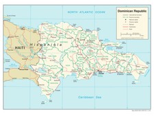 Listing image for Dominican Republic Road Highway Transportation Map Country Nation Print