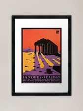 Listing image for SYRIA and LEBANON Palmyra Le Temple Framed Wall Art Poster Canvas Print Picture