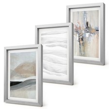 Listing image for Decorative Framed Wall Art For Cosy Rooms Abstract Earth Patterns Silver Frame