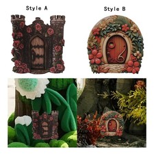 Listing image for Yard Art Sculpture of Fairy Gates, Wooden Decor for Micro Landscapes