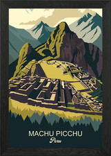 Listing image for Machu Picchu Peru Framed Wall Art Poster Canvas Print Picture