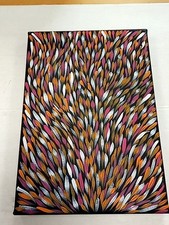 Listing image for Gloria Petyarre Feather Pattern Abstract Painting - Gannon House