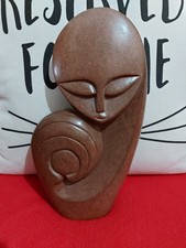 Listing image for Shona Stone Sculpture - Woman Dreaming - 10" Tall - Abstract
