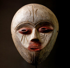Listing image for African Mask Lega Bwami Society Carved Wood Ritual Face Collectible Art De-G1029