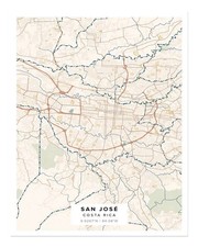 Listing image for San Jos - Costa Rica Map Poster Wall Art Premium Quality Fine Art Print