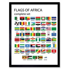 Listing image for Flags Africa Set African Nations 12X16 Inch Framed Art Print