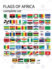 Listing image for Flags Africa Set African Nations Photo Art Print Poster Picture Bmp046B
