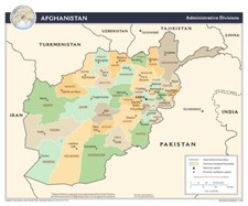 Listing image for Afghanistan Political Administrative Province Region Map Country Nation Print