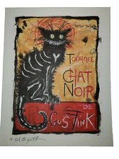 Listing image for Gus Fink signed blotter art print psychedelic art print outsider art