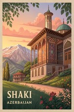 Listing image for Fascinating Shaki Azerbaijan Travel Poster - Historical City Art Print A1-A4 Pos