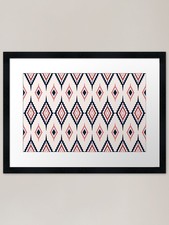 Listing image for Ethnic pattern design for fabric. F Framed Wall Art Poster Canvas Print Picture