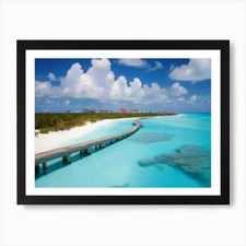 Listing image for Beach In The Bahamas Art Print Framed Wall Art Poster Canvas Print Picture