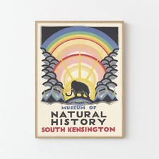 Listing image for Museum of Natural History Vintage Advertising Poster Art Print | Home Decor