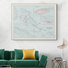 Listing image for 1895 Bahamas Map – British Colonial Caribbean Island Geography & History Print