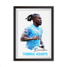 Listing image for Brandon Thomas Asante Coventry City Watercolour Style Football Art Print A4 Gift