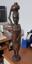 Listing image for Vintage African Hand Carved Wooden Figure – Tribal Folk Art Sculpture