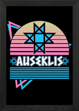 Listing image for Auseklis Latvian Symbol Framed Wall Art Poster Canvas Print Picture