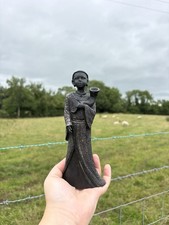 Listing image for Vintage Masai African Figurine Child Statue Resin Tribal Decor Collectible 1990s