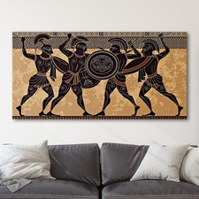 Listing image for Ancient Greek Warriors Ancient History Rome Greece Canvas Wall Art Print