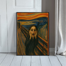 Listing image for Ozzy Osbourne The Scream Art Print – Rock Icon Parody Wall Decor A4/A5