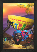 Listing image for African Heritage Framed Wall Art Poster Canvas Print Picture