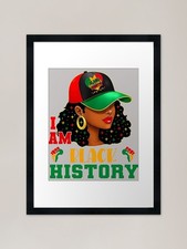 Listing image for I'm Black History Month African Ame Framed Wall Art Poster Canvas Print Picture