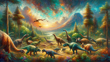 Listing image for Dinosaurs Prehistoric Poster Print Wall Art Home Decor A0 A1 A2 A3 A4 A5 A6