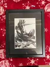 Listing image for Rare FRAMED ART PRINT , Occult Witchcraft Demonology, Historical