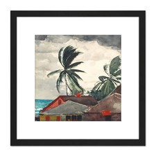 Listing image for Homer Hurricane Bahamas Painting Square Framed Wall Art 8X8 In