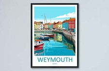 Listing image for Weymouth Travel Print Wall Art Weymouth Wall Hanging Home Décor Weymouth Gift Ar