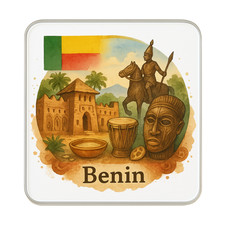 Listing image for Benin Fridge Magnet: Cute Handmade Travel Souvenir Gift